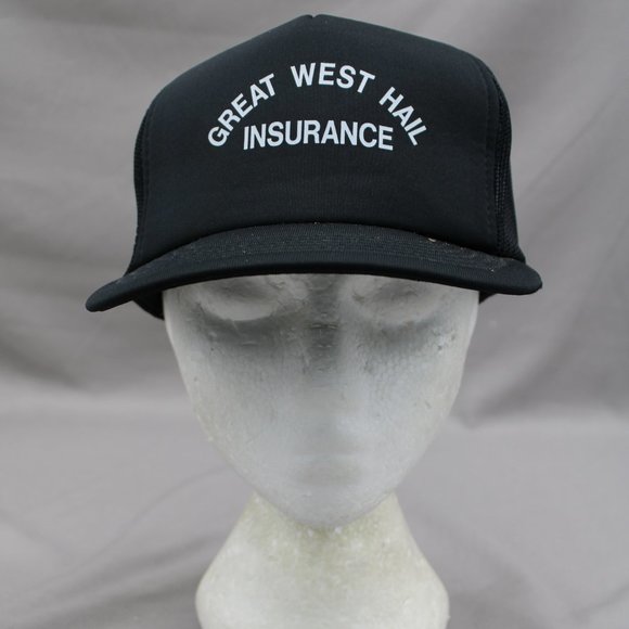 Vintage Screened Trucker Hat - Great West Hail Insurance - Adult Snapback - Picture 3 of 8